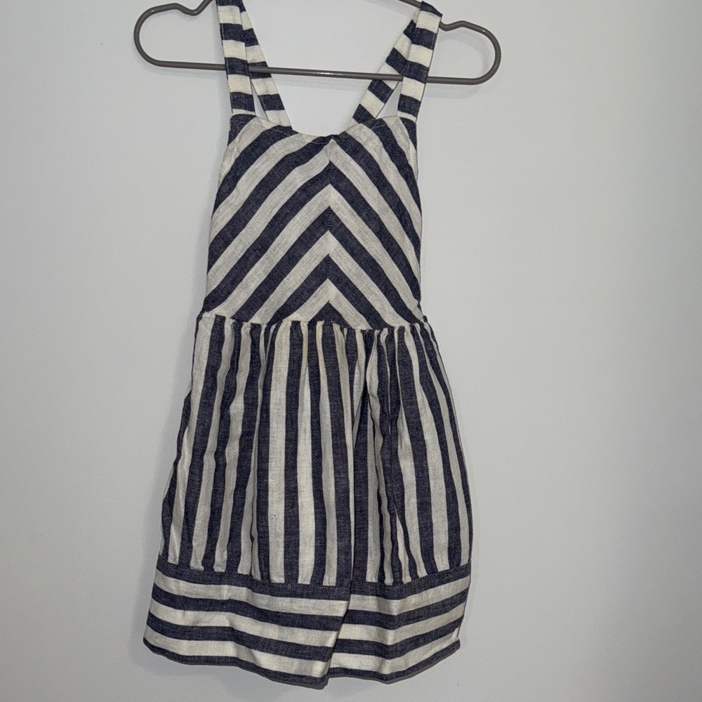 Striped Sleeveless Dress with Adjustable Straps